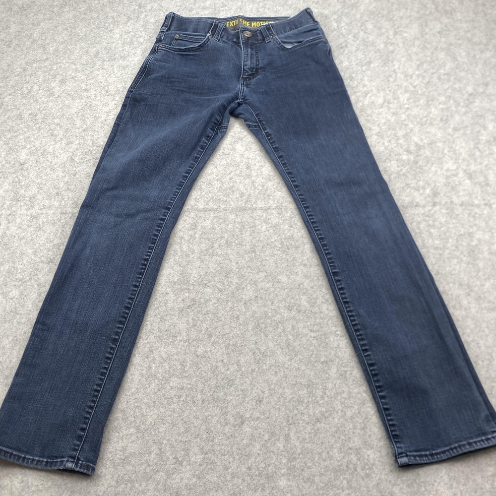 Lee Extreme Motion Jeans Mens 34x30 (27x29) Blue Slim Fit Straight Stretch Pants